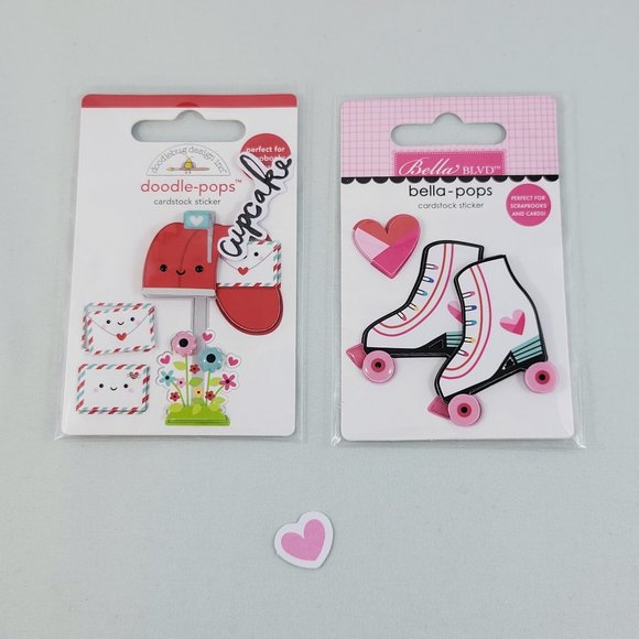 Scrapbooking Kit Valentine’s Love 6x6 Papers Die Cuts 3-D Stickers Read - Picture 6 of 6
